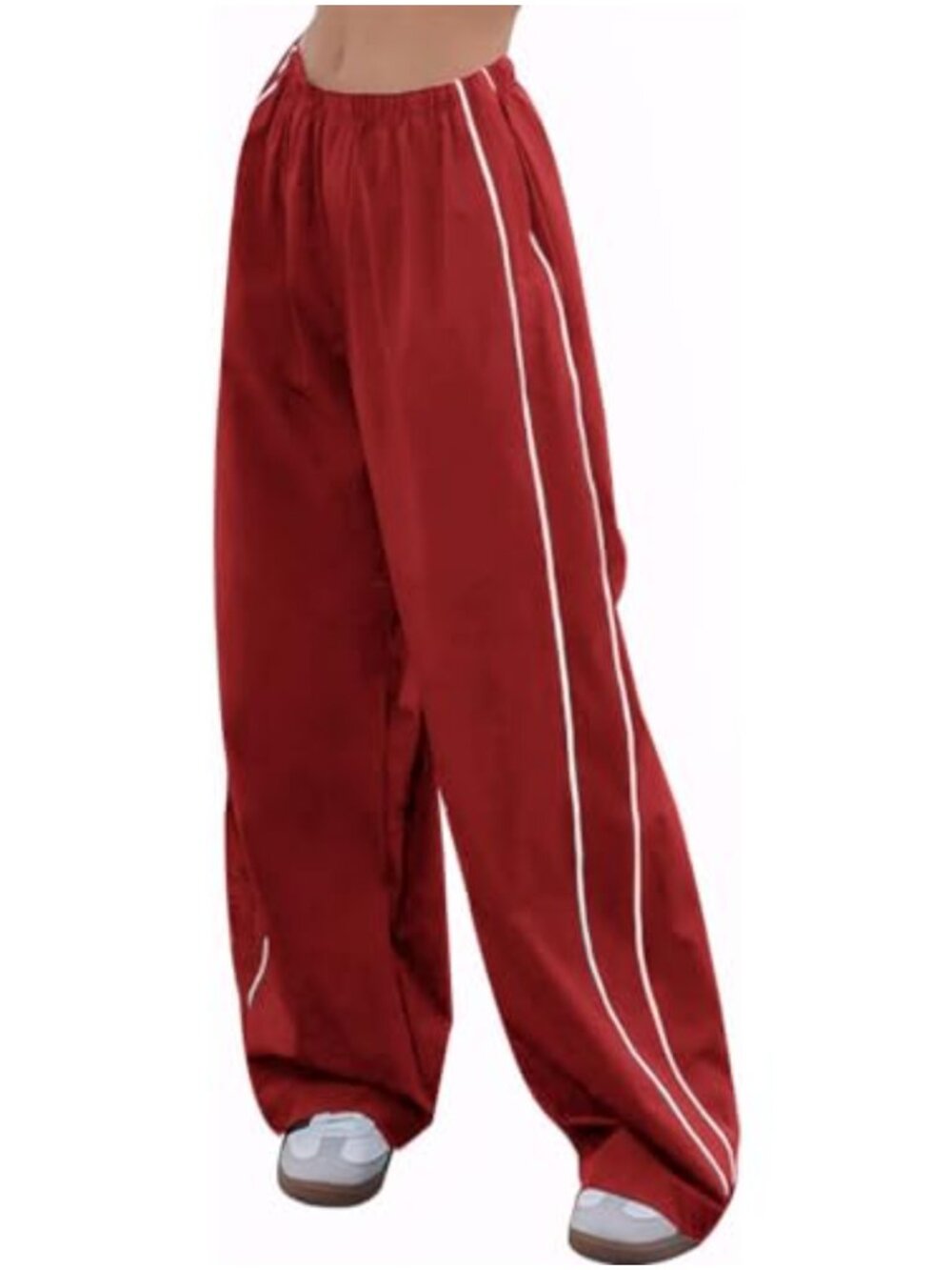 70% Cotton Y2K Wide Leg Track Pants Women Parachute Sweatpants